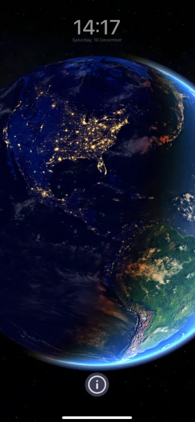 3D Earth space view with day and night line